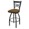 Holland Bar Stool Co 30" Swivel Bar Stool, Black Wrinkle, Canter Saddle Seat 82030BW012 - alternate 1
